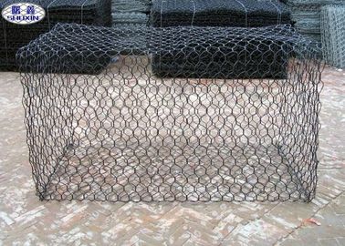 PVC 80X100 que cubre las jaulas de la pared de Gabion, muros de contención de las cestas de la malla de alambre