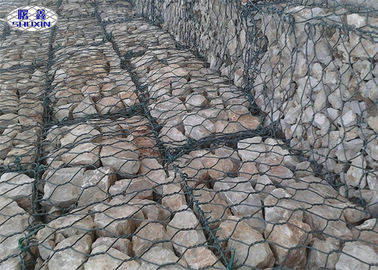 forma hexagonal galvanizada 8X10 de la pared de la jaula de la roca para la prevención del terraplén