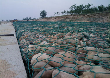 Muro de contención de piedra de la malla de alambre durable, cestas de la pared de Gabion para la construcción civil