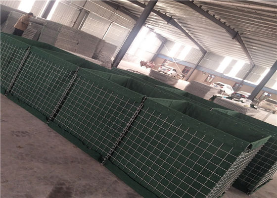Envases verdes de Hesco del geotextil de 4M M para la protección de la fuerza