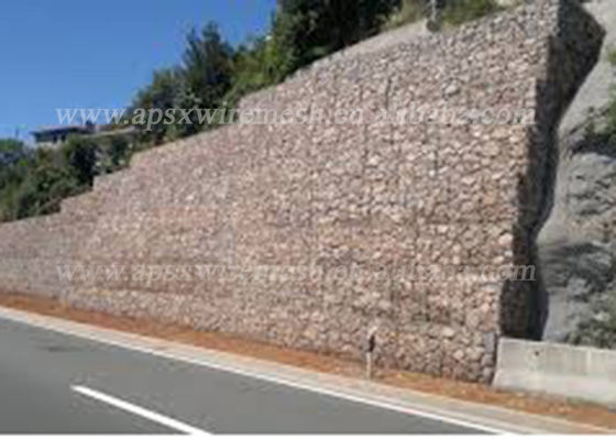 La pared doble del hexágono 2.7M M Gabion de la armadura de la torsión enjaula la red de la protección de Rockfall