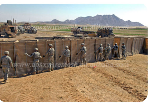 Cerca militar de la milipulgada 10 de la pared de la protección de borde de las barreras plegables de 4m m Hesco