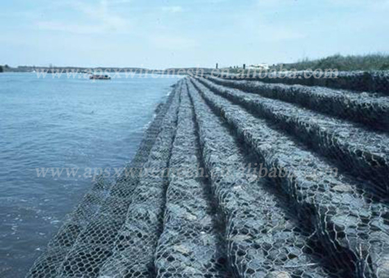 la pared de Gabion del alambre de acero del hierro de los 2*1*1m enjaula el río del control de la erosión