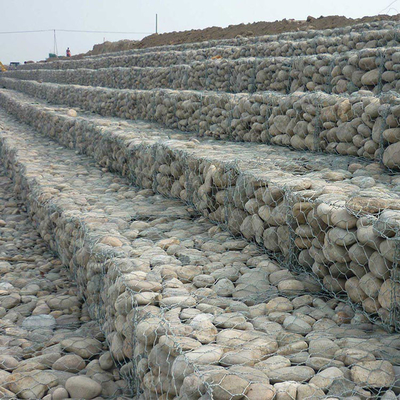 malla de alambre galvanizada 3.4m m del muro de contención de las cestas de Gabion de la cerca del hierro 4x1x1