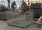 Las jaulas resistentes de la plataforma de la malla de alambre galvanizaron la cesta plegable de acero retirada a frío