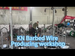 Producción de malla de alambre de púas