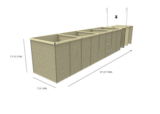 Durabilidad de la corrosión del CE del ISO alta de la arena de la pared de la barrera militar anti de Hesco