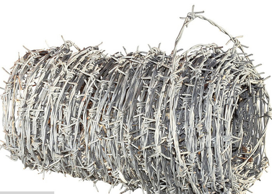 Protección de la construcción de cercas de calibre 14 Doble alambre de púas galvanizado retorcido