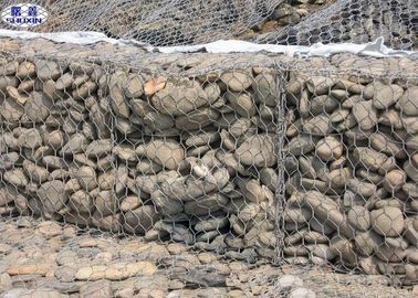 2 x 1 x 1 anti fuerte llenada de piedra de la pared de la malla de alambre de la roca - capacidad del fregado