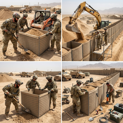 Heavy Duty Military Sand Filled Barriers Blast Wall