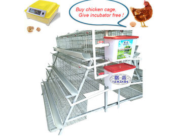 Jaula galvanizada Q235 durable de la capa del pollo para la granja de pollo comercial