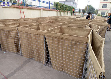 Barreras rellenadas con arena soldadas con autógena galvanizadas de las jaulas del sistema de barrera del bastión de Hesco del ejército