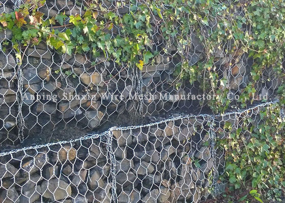 Jaulas flexibles de la pared de Gabion del alambre del hierro de la roca 4m m del río