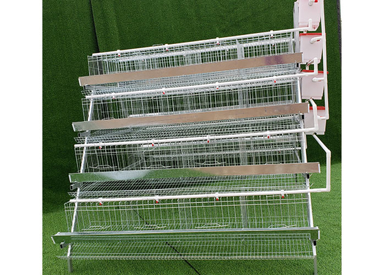 Aves de corral de la jaula de batería del pollo de 4 pájaros de las gradas 96 que ponen caliente galvanizado