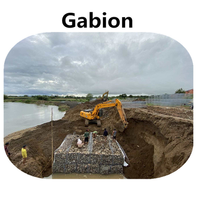 Galvanizado teja la protección del canal de Mesh Gabion Baskets For River del alambre de los 3mx1mx1m