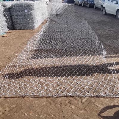 3,0 milímetros resistentes Galfan Mesh Gabion Baskets alambre de los 2m del x 1m del x 1m para los muros de contención