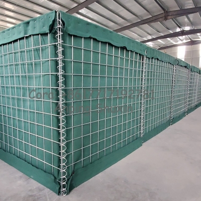 Protección de seguridad de acero malla Gabión caja barrera defensiva galvanizado Gabión pared de relleno de arena