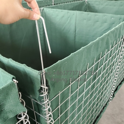 Protección de seguridad de acero malla Gabión caja barrera defensiva galvanizado Gabión pared de relleno de arena