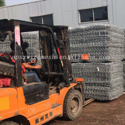 Resistencia a la corrosión de la caja de gabión recubierta en PVC de 3m X 1m X 1m 4mm