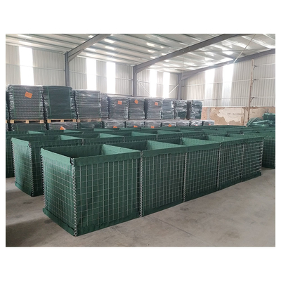 KN-10 5mm Galvanizado Saldado Cuadrado Agujero Gaibon Arena Lleno Barreras Defensivas Para Kenia