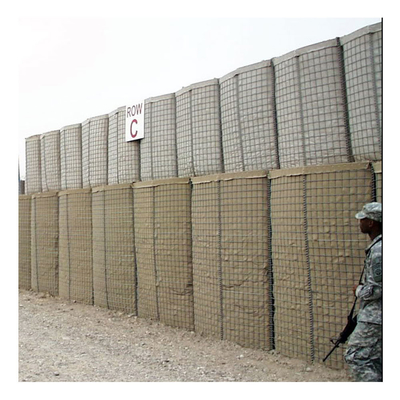 Barreras galvanizadas de pared de arena Mil3 Barreras de explosión para inundaciones Mil6 Barreras defensivas soldadas de gabión