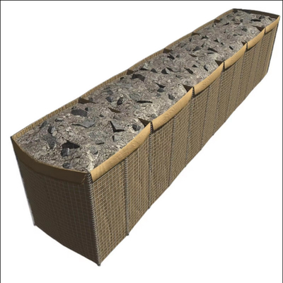 Material de geotextil resistente a los rayos UV Hesco Barrera de la pared Bastión de la milicia Barrera de la canasta de la valla Bolsa de contenedores de arena