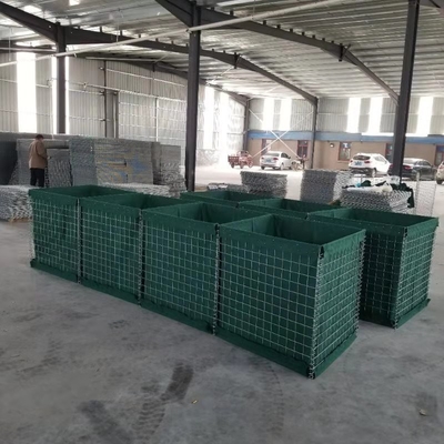 Caja de gabión galvanizado y acoplada soldada MIL 7 2.21m Barrera Hesco para militares Barrera defensiva Pared de protección contra inundaciones