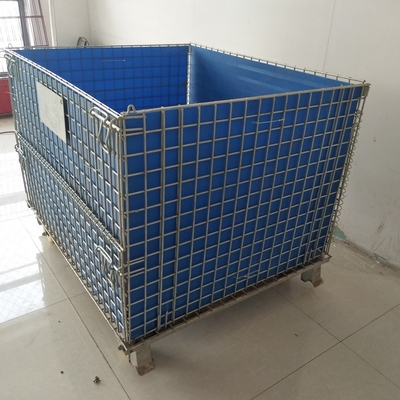 Contenedor galvanizado plegable de botellas Euro 1200*1000*890 Contenedor de malla de alambre Cajita de almacenamiento apilada