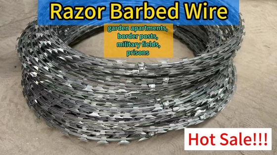 Fabricante Suministro de 500 mm Diámetro de la bobina Concertina Razor alambre de púas