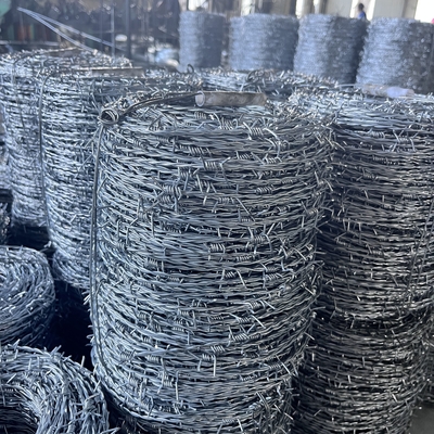 1.6 mm 500 m 25 kg/rollo de alambre de púas galvanizado sumergido en caliente