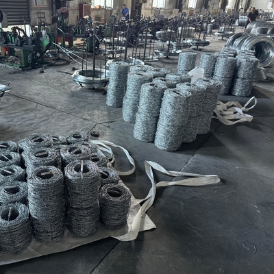 1.6 mm 500 m 25 kg/rollo de alambre de púas galvanizado sumergido en caliente