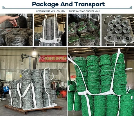25mm alambre de hierro de púas galvanizado contra robo alambre de púas seguridad alambre de púas cerca 12 calibre de acero bajo carbono alambre de púas galvanizado pakistan alambre de púas con certificado CE