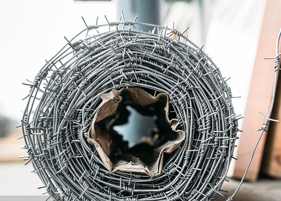 Protección de la construcción de cercas doble hebra tradicional de alambre de púas de giro bobinas
