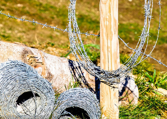 Cables de púas galvanizados de doble hebra con giro tradicional