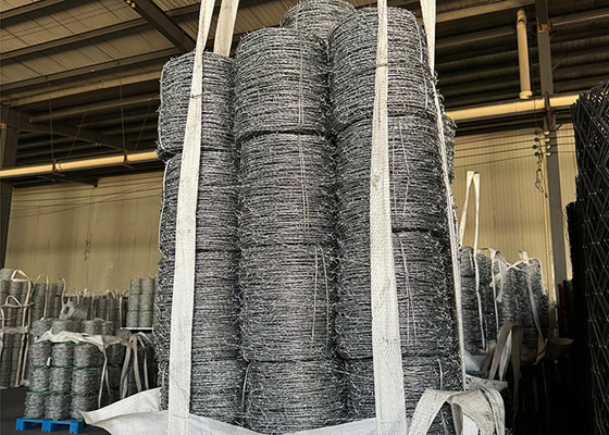 Fabrica de alambre de púas galvanizado estándar de seguridad de giro inverso