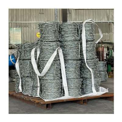 Cable de alambre de púas galvanizado tradicional 400M 500M 50Kg por rollo de acero de 5 mm de diámetro para cercas y protección