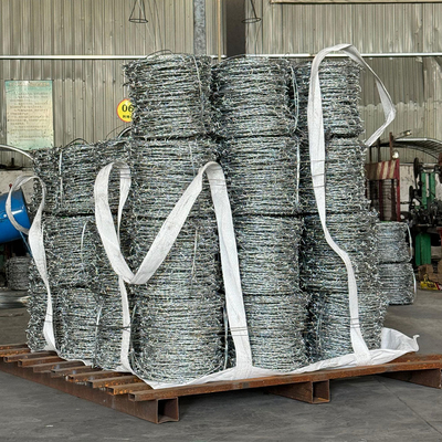 Espiral de alambre de púas de defensa de alambre de púas galvanizado de instalación de la cerca de seguridad