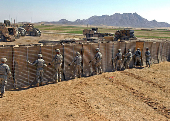 Pared de protección contra explosión Barrera de defensa duradera con saco de arena soldado Pared de gabión