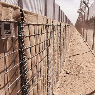 MIL 10 Barrera Hesco de revestimiento de zinc pesado como solución provisional para el proyecto de barrera de inundación a corto plazo