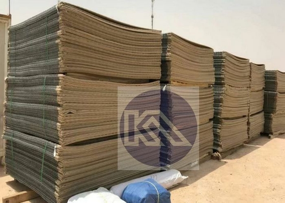 Cesta de gabión revestida con tejido revestido con zinc pesado para uso en fortificaciones de protección de barreras defensivas y muros a prueba de explosiones