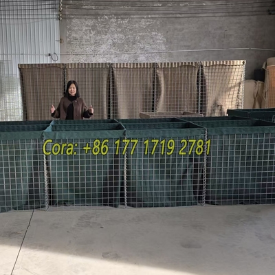 Barreras defensivas de tipo galvanizadas revestidas de gabión soldado para muros de arena