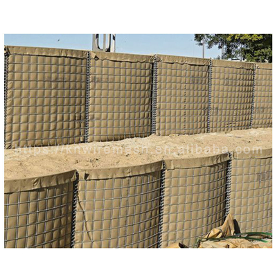 350g de zinc de aluminio material barreras defensivas soldado pared de gabión con arena / geotextil verde