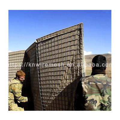 Barreras de bastiones defensivos galvanizados pesados llenos de arena militar