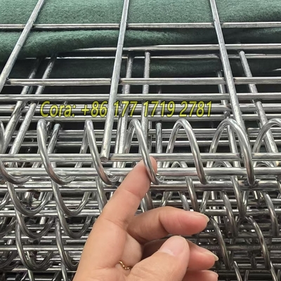 Anti-óxido 4.0mm galvanizado soldado Gabion Box revestido con tela de geotextil para barrera defensiva