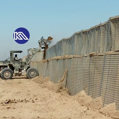 Barrera anti-corrosión de gabión de trabajo pesado de revestimiento Galfan Mi10 Barrera defensiva para pared de apoyo de emergencia