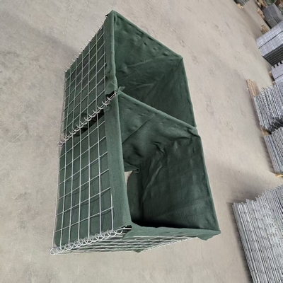 MIL10 2.21M Caja de gabión soldada galvanizado HESCO empapado en tierra barreras de grado militar para el control de inundaciones