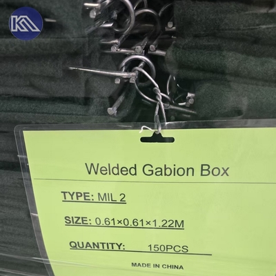 Cuadro de gavión de 3 pulgadas de malla con agujero de gavión de carga pesada.