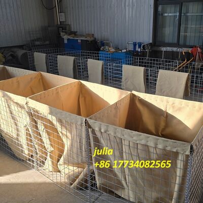 Military Barrier Heavy Duty Collapsible HESCO Barrier Price With Hot Dipped Galvanized Welded Mesh And UV Resistant Geotextile For Army Protection