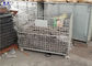 La plataforma de acero de la malla de alambre enjaula el almacenamiento resistente plegable para Warehouse