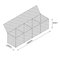 La piedra enjaula el Pvc hexagonal cubrió la caja  2x1x0.5 de Gabion